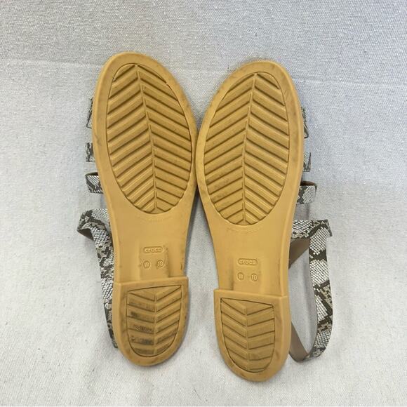 Crocs Tulum snakeskin print sandals women's size 10 Rubber/Jelly - Picture 12 of 13